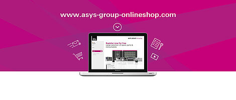 ASYS Online Shop, laptop with online shop website