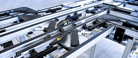 Assembly of machines, routing, metal framework.