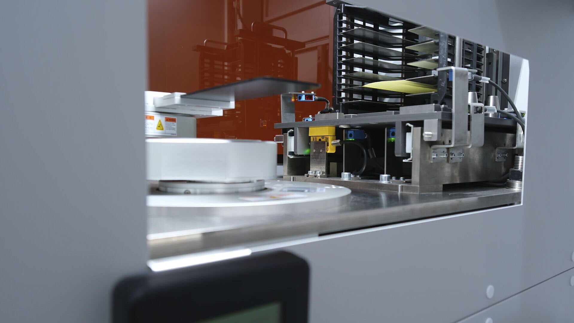Innenansicht einer handling maschine, mit wafer