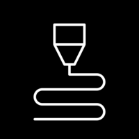 Pictogram of a milling cutter head drawing a winding line.