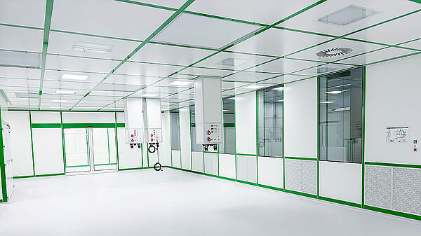 An empty cleanroom with good lighting.