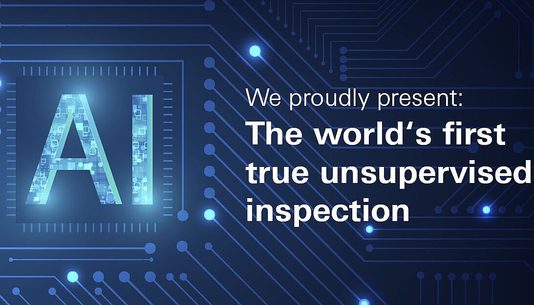AI text on a blue circuit board.