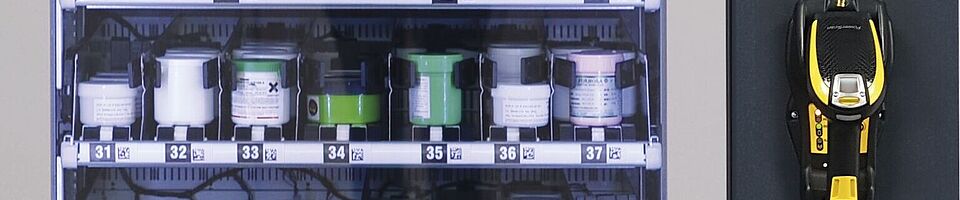 Vending machine with printing components.