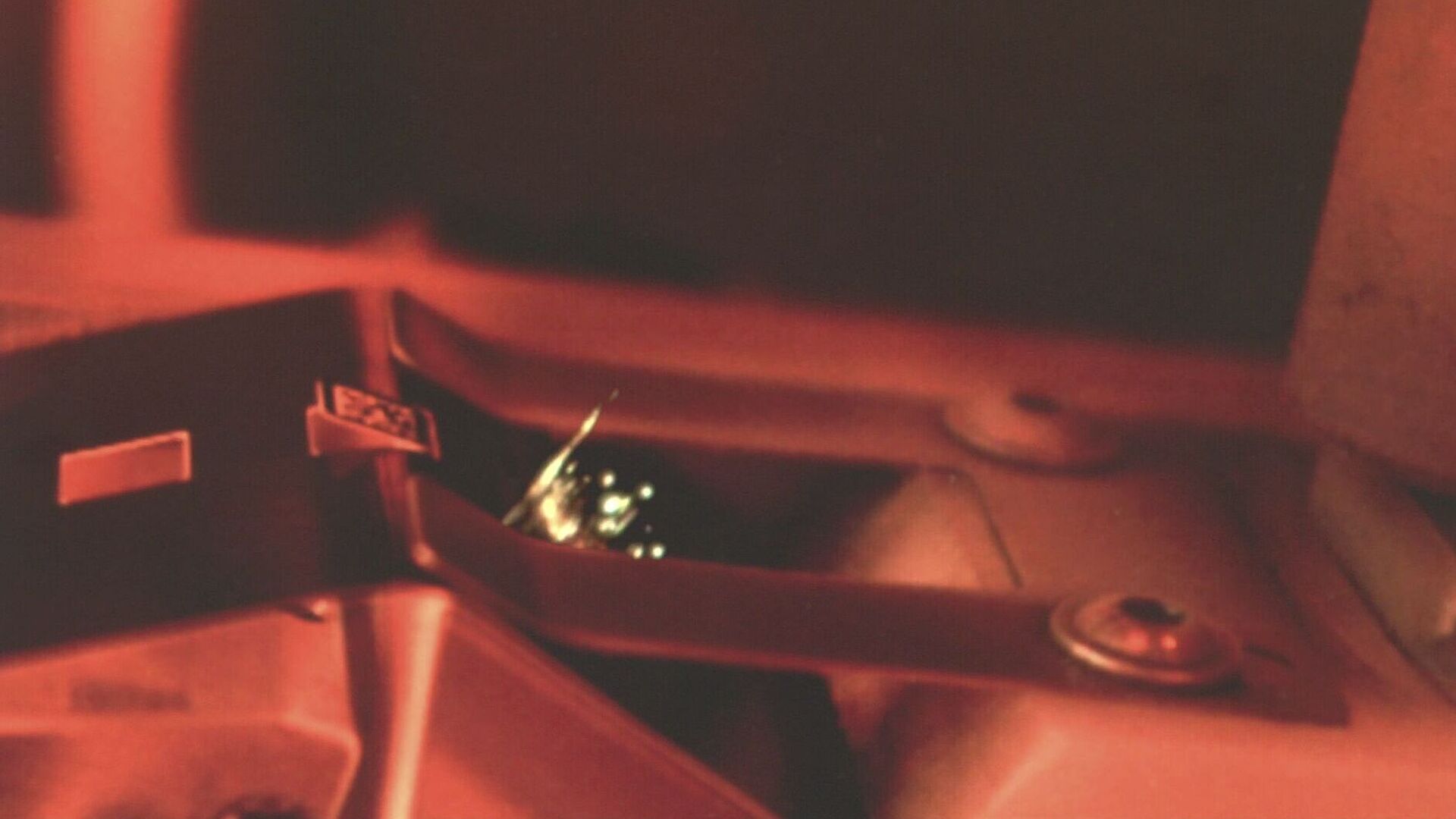 Interior view of a laser marking machine, Mark Cut.
