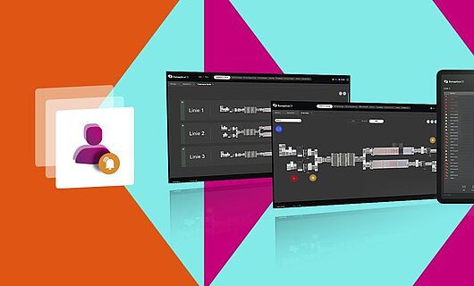 Image showing two monitors, a tablet, and two smartwatches side by side.
