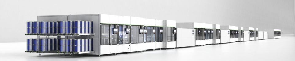 Rendering einer Solar Metallisierungslinie.