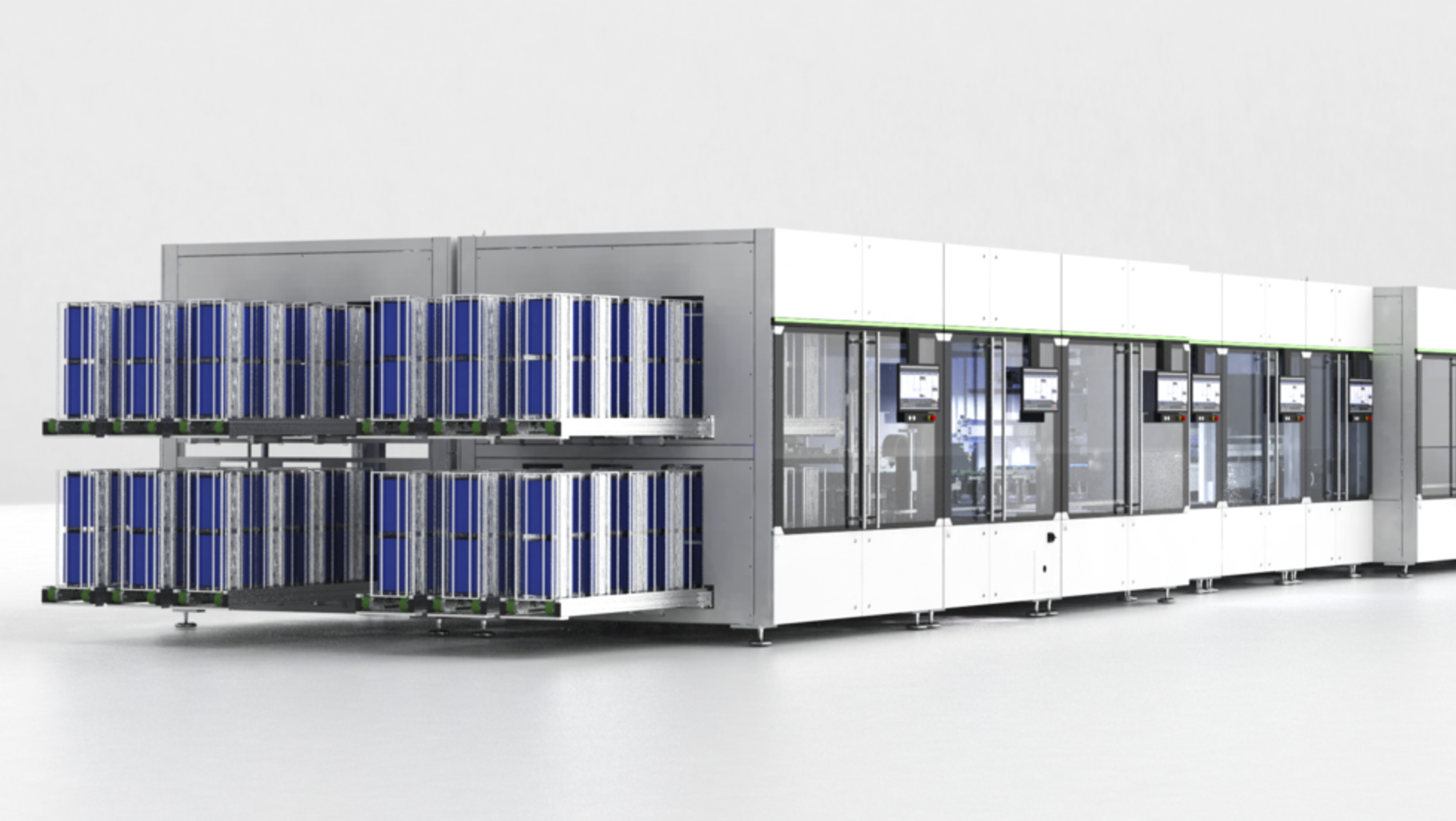 Rendering of a solar metallization line.