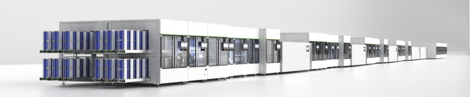 Rendering einer Solar Metallisierungslinie.