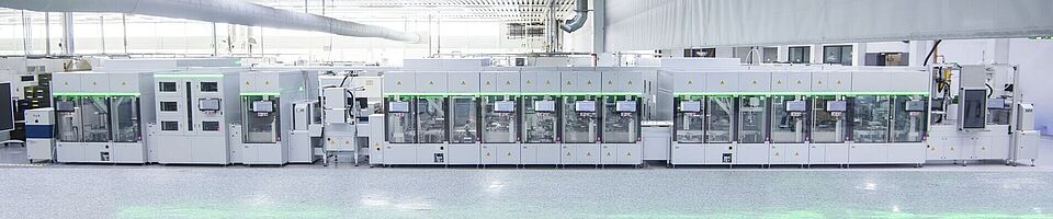 Assembly Line in a well-lid production hall.