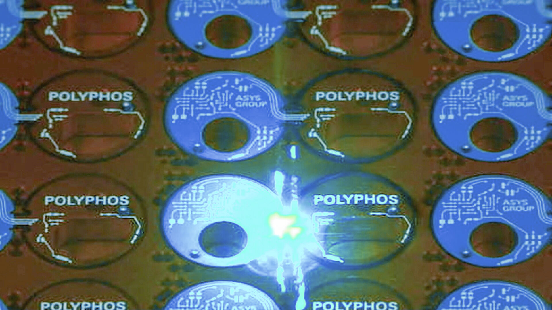 Blue laser depanels a panel.